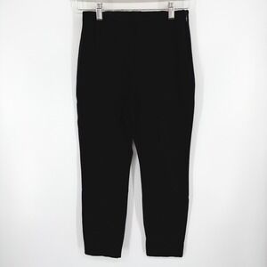 Quince Ultra Stretch Ponte Pintuck Ankle Pants Women M Black Comfort Office NEW